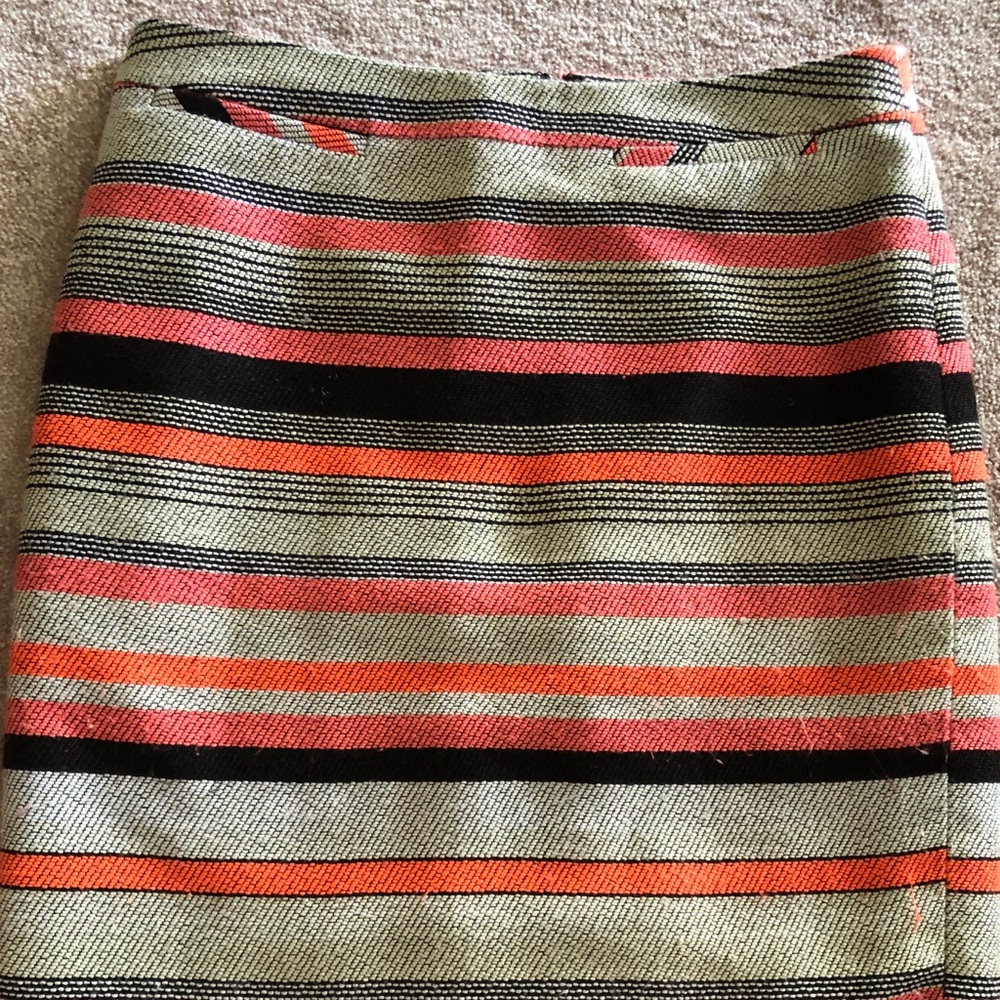 Halogen striped midi skirt